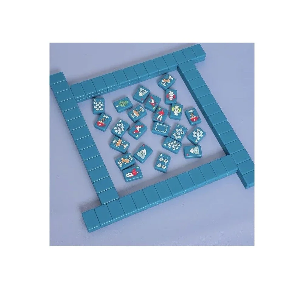 American Mahjong Tile Set with Carrying Bag and Accessories, 160 Acrylic Engrave